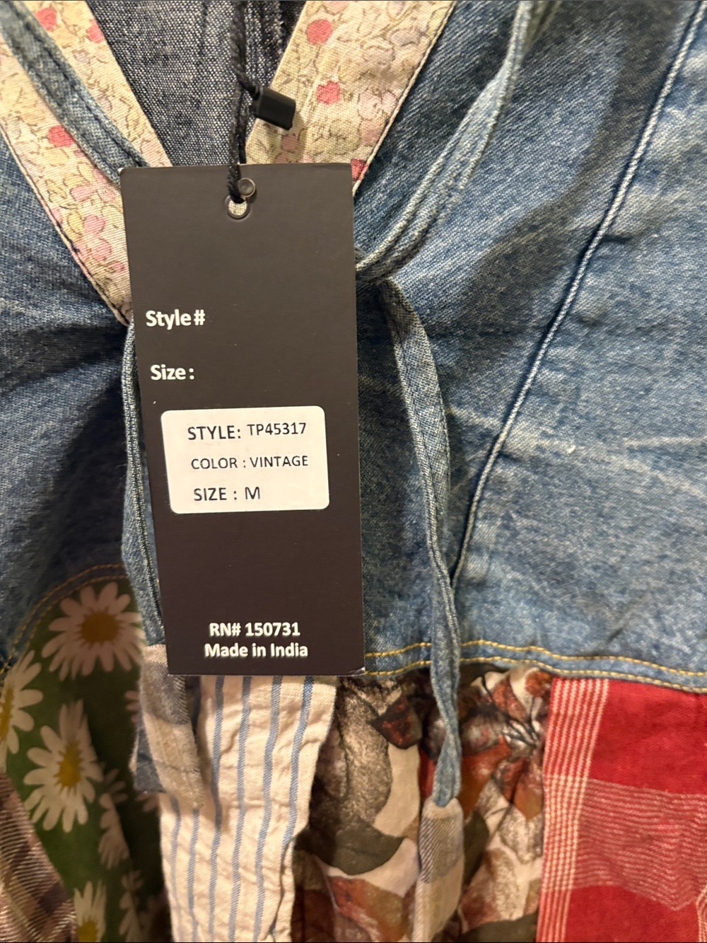 Young threads denim ruffle hoodie - Picture 4 of 9